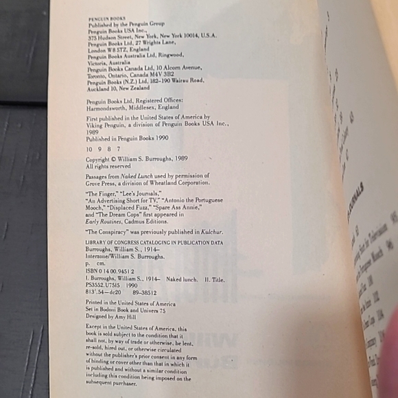 VTG William S. Burroughs Interzone Book - Picture 5 of 7